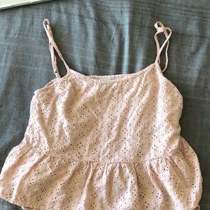 Pink Lace Babydoll Tank